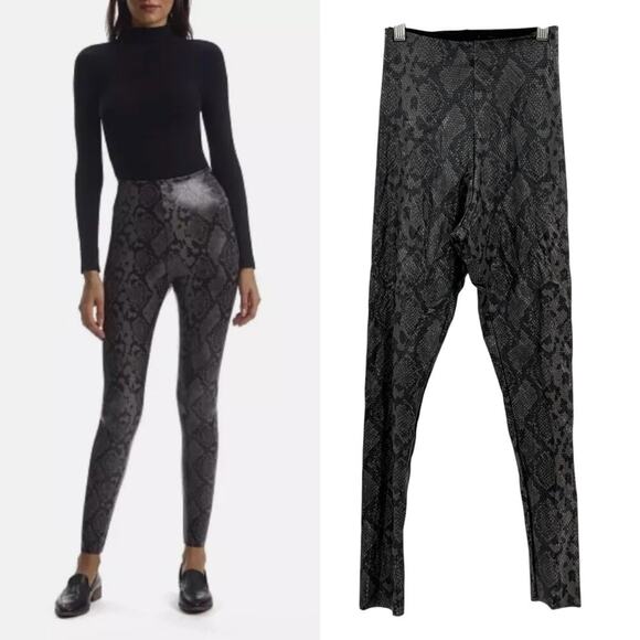 Commando Faux Leather Legging with Control Gray‎ Snake Print Size Small - Picture 1 of 9